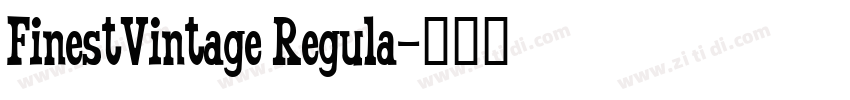 FinestVintage Regula字体转换